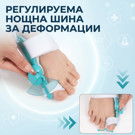 Регулируема нощна шина за деформации