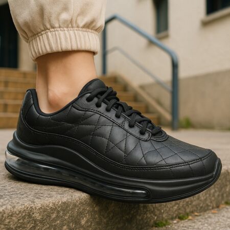 Кожени маратонки Black 11D