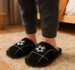 Домашни детски чехли Ball black