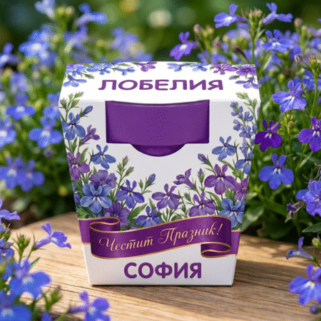 Подаръчен комплект с Лобелия – символ на хармония, свежест и нежна красота