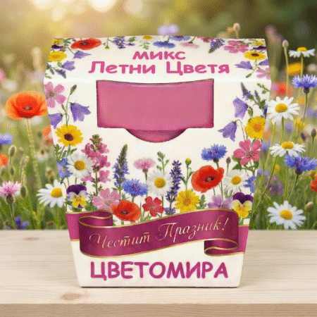 Подаръчен комплект с микс Летни цветя – взрив от цветове, настроение и живот